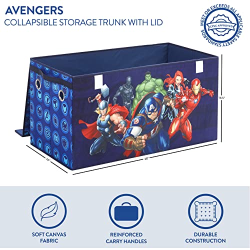 Idea Nuova Avengers Collapsible Children’s Toy Storage Trunk, Durable with Lid