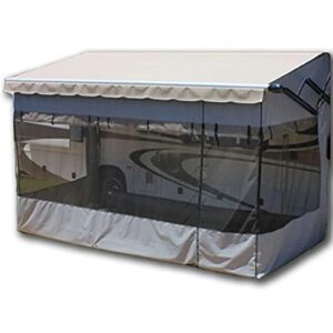 shadepro - villa rv awning screen room - add room for your family under your rv awning - camper screen room for rv patio or porch enclosure - size 18 feet