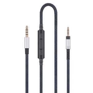 audio replacement cable with in-line mic remote volume control compatible with sennheiser hd4.40, hd 4.40 bt, hd4.50, hd 4.50 btnc, hd4.30i, hd4.30g headphone and compatible with samsung galaxy huawei
