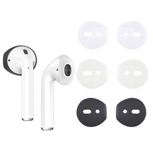 (fit in case)silicone protecitve eartips skins and covers replacement anti slip soft eartips compatible with apple 1 & 2 or earpods headphones/earphones/earbuds (3 pairs mixed)