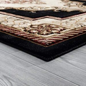 United Weavers of America Bristol Fallon Black Area Rug, 5'3" x 7'6"