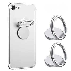2pcs cell phone ring holder finger kickstand 360°rotation ring grip universal mobile phone ring for iphone x 8 7 plus 6s 6, samsung galaxy s6 s7 s8 s8 plus, note, lg and all other phones(gunmetal)