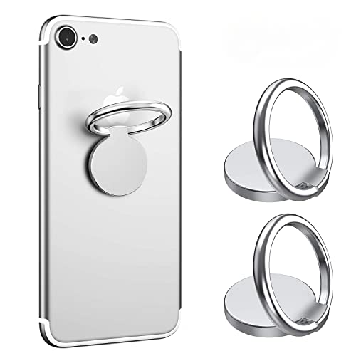 2PCS Cell Phone Ring Holder Finger Kickstand 360°Rotation Ring Grip Universal Mobile Phone Ring for iPhone X 8 7 Plus 6S 6, Samsung Galaxy S6 S7 S8 S8 Plus, Note, LG and All Other Phones(Gunmetal)