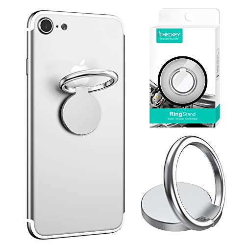 2PCS Cell Phone Ring Holder Finger Kickstand 360°Rotation Ring Grip Universal Mobile Phone Ring for iPhone X 8 7 Plus 6S 6, Samsung Galaxy S6 S7 S8 S8 Plus, Note, LG and All Other Phones(Gunmetal)