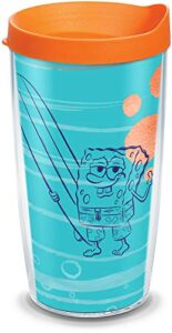 tervis nickelodeon™ - spongebob squarepants made in usa double walled insulated tumbler travel cup keeps drinks cold & hot, 16oz, surf
