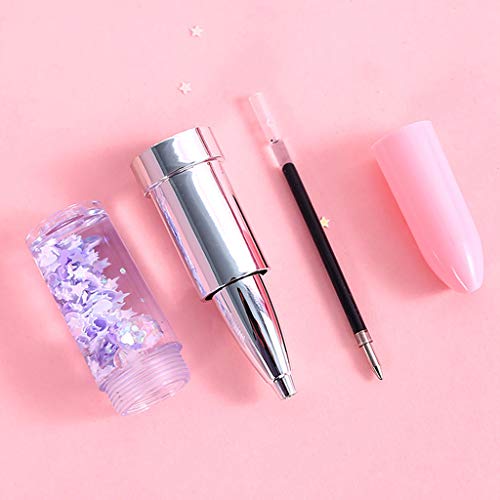 Kawaii Lipstick Gel Pen Creative Oil Quicksand Colorful Cute Stationary 0.5mm Signature Pens Black Ink Office School Supplies