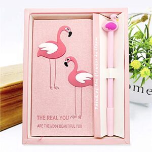 flamingo notebook journal gel pen set trendy flamingo diary notebook pink flamingo gifts set for school office supplies girls kids birthday gift