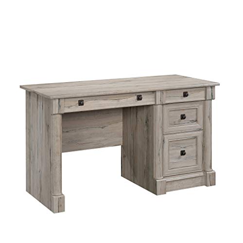 Sauder Palladia Computer Desk, L: 53.15" x W: 23.47" x H: 30.04", Split Oak finish