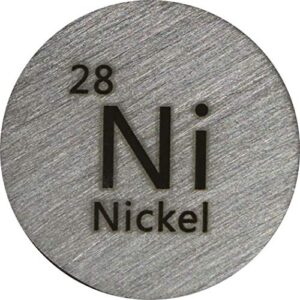 nickel (ni) 24.26mm metal disc 99.9% pure for collection or experiments