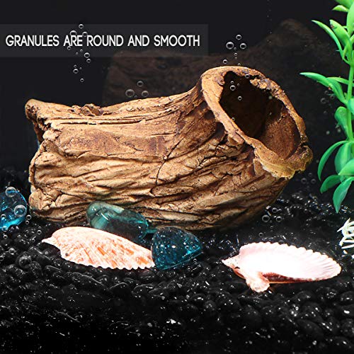 POPETPOP Aquarium Gravel Polished Fish Tank Glass Rocks for Aquariums/Landscaping/Home Indoor Decorative/Vases Plants, 4.4 Pounds(2kg)