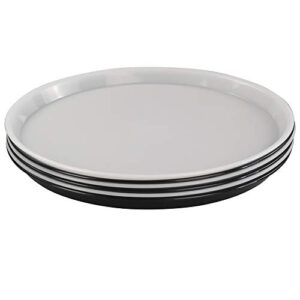 Utiao 6 Packs Plastic Round Serving Trays, Fast Food Serving Tray