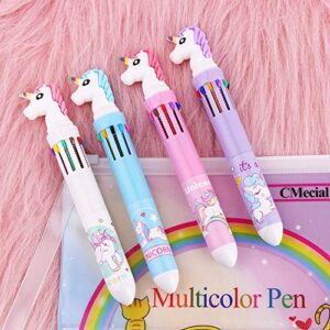 Cmecial Unicorn Pen Set With Case, Rainbow Unicorn Pens for Girls, Cute Pens for Girls, Fun Pens Cute Pens For Kids, Multicolor Pen Kids, Unicorn Multicolor Pen for Kids, Multicolor Pen Unicorn