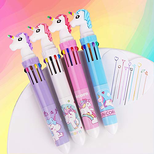 Cmecial Unicorn Pen Set With Case, Rainbow Unicorn Pens for Girls, Cute Pens for Girls, Fun Pens Cute Pens For Kids, Multicolor Pen Kids, Unicorn Multicolor Pen for Kids, Multicolor Pen Unicorn