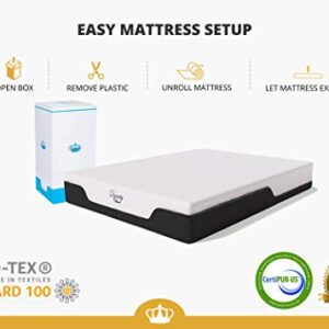 DYNASTY MATTRESS 12 inch CoolBreeze Classic Cooling Gel Memory Foam Mattress for RV (Medium Firm - RV King 72x80)