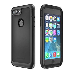 impactstrong iphone 7 plus/iphone 8 plus case, ultra protective case with built-in clear screen protector full body cover for iphone 7 plus/iphone 8 plus (black)