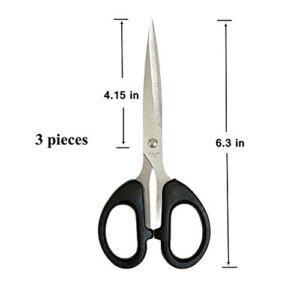 Scissors All Purpose,6 inch Scissors Scissors Set,Comfort-Grip Handles Sewing Scissor,Sharp Pointed Scissors Perfect for Cutting Paper Suitable for Home Office and School