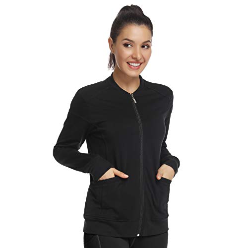 JEYONG Women's Zip Front Warm-Up Jacket