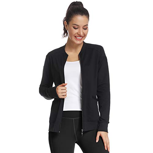 JEYONG Women's Zip Front Warm-Up Jacket