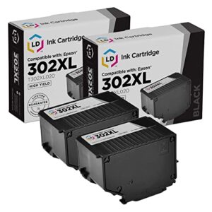 ld products remanufactured ink cartridge replacements for epson 302xl t302xl020 high yield (black, 2-pack)