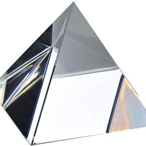 Amlong Crystal K9 Optical Crystal Photography Prism Set of 4 Pieces, 50mm Crystal Ball, 50mm Cube, 60mm Prism, 60mm Pyramid