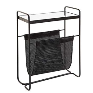 magazine & newspaper baskets magazine rack living room sofa side table wrought iron removable coffee table office information finishing shelf small table bedroom bedside locker