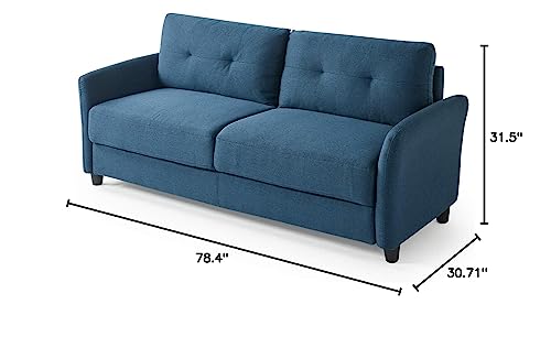 ZINUS Ricardo Sofa Couch / Tufted Cushions / Easy, Tool-Free Assembly, Lyon Blue