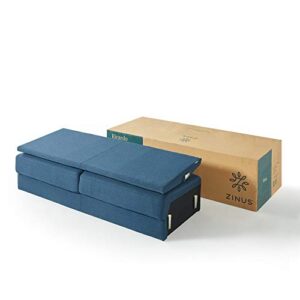 ZINUS Ricardo Sofa Couch / Tufted Cushions / Easy, Tool-Free Assembly, Lyon Blue