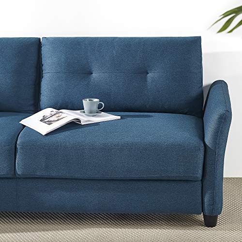ZINUS Ricardo Sofa Couch / Tufted Cushions / Easy, Tool-Free Assembly, Lyon Blue