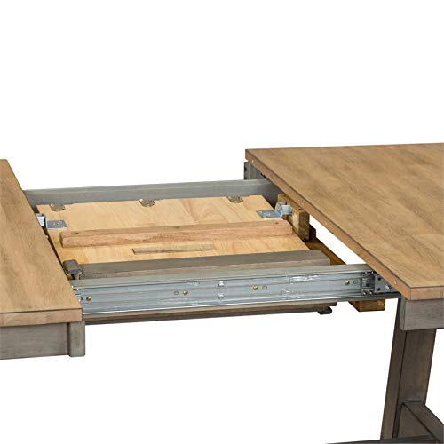 Lindsey Farm Light Gray 5 Piece Trestle Table Set