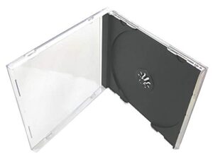 keyin standard black cd jewel case - premium, 10 pack