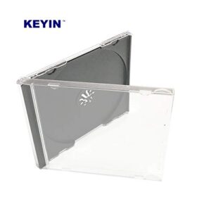 KEYIN Standard Black CD Jewel Case - Premium, 10 Pack