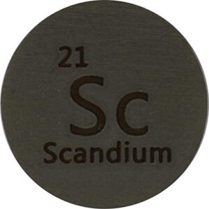 scandium (sc) 24.26mm metal disc 99.9% pure for collection or experiments