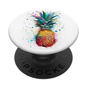 cool pineapple design watercolor pineapple popsockets swappable popgrip