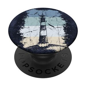 maritime ocean vacation feeling lover retro lighthouse popsockets swappable popgrip