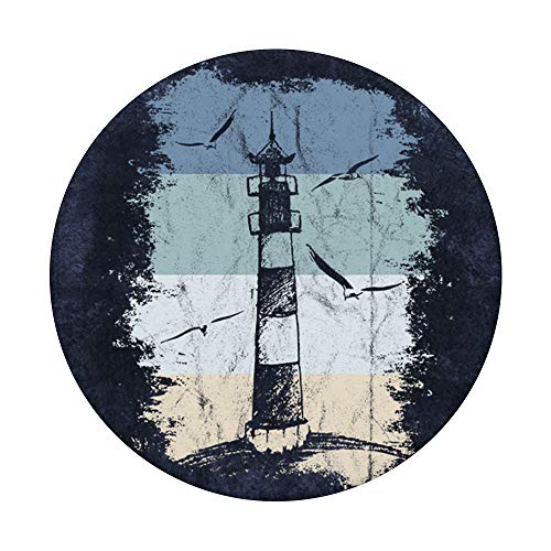 Maritime Ocean Vacation Feeling Lover Retro Lighthouse PopSockets Swappable PopGrip