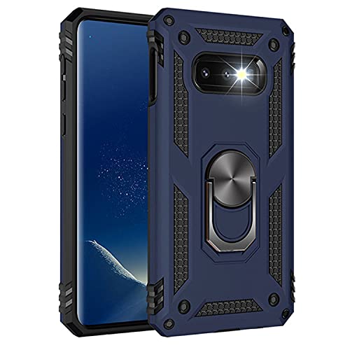 S10e Phone Case Military Grade Heavy Duty Armor Rugged Dual Layer Full Body Shockproof Screen Camera Protection Built-in Ring Kickstand Magnetic S10e 5.8" Phone Hard Back Cover for Men Women Blue