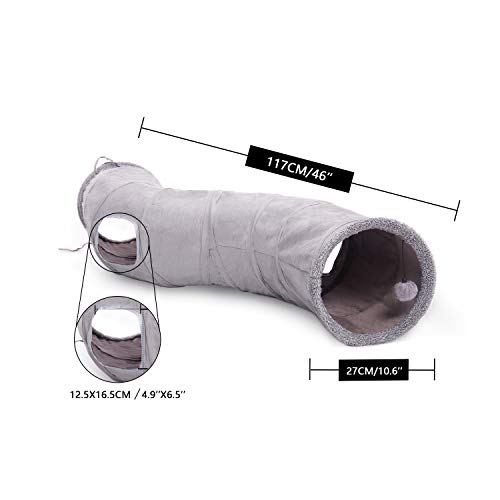 PAWZ Road Cat Tunnel Collapsible S Shape Cat Play Tube 10.5 Inches in Diameter
