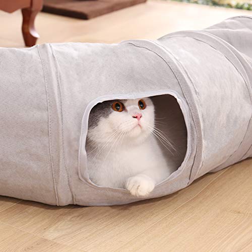 PAWZ Road Cat Tunnel Collapsible S Shape Cat Play Tube 10.5 Inches in Diameter