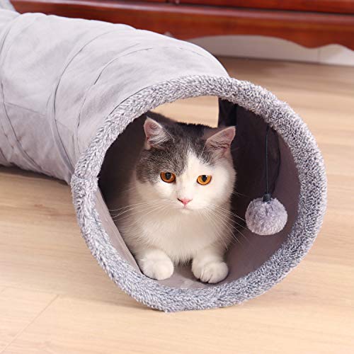 PAWZ Road Cat Tunnel Collapsible S Shape Cat Play Tube 10.5 Inches in Diameter