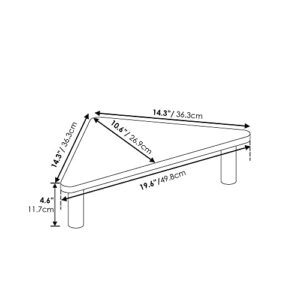 Furinno Turn-N-Tube Corner Monitor Riser Stand, Espresso/Black