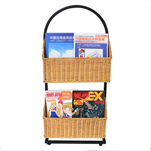 Magazine & Newspaper Baskets Magazine Rack Study Rack Multi-Layer Office Newspaper Storage Rack Living Room Debris Storage Rack Handmade Wrought Iron Floor Storage Rack