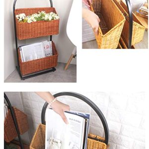 Magazine & Newspaper Baskets Magazine Rack Study Rack Multi-Layer Office Newspaper Storage Rack Living Room Debris Storage Rack Handmade Wrought Iron Floor Storage Rack