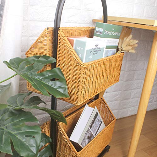 Magazine & Newspaper Baskets Magazine Rack Study Rack Multi-Layer Office Newspaper Storage Rack Living Room Debris Storage Rack Handmade Wrought Iron Floor Storage Rack