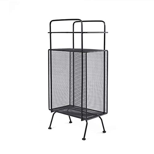 Magazine & Newspaper Baskets Magazine Rack Wrought Iron Creative Corner Bookshelf Simple Bookshelf Rack Floor Multi-Function Storage Rack Living Room Storage Rack Double Rack