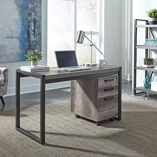 Liberty Furniture Industries Tanners Creek 2 Piece Desk Set, W51 x D24 x H30, Medium Gray