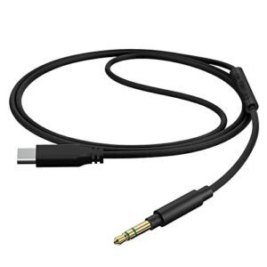 GEEKRIA USB-C Digital to Audio Cable with Mic Compatible with Sony WH-10000XM5 1000XM4 1000XM3 XB910N Cable, Replacement Type-C Audio Cord with Inline Microphone and Volume Control (4 ft / 1.2 m)