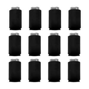 can cooler sleeves blank poly foam (12, black)