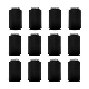 Can Cooler Sleeves Blank Poly Foam (12, Black)