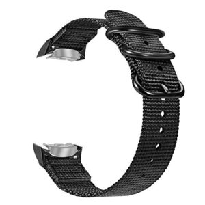 fintie band compatible with gear s2, soft woven nylon adjustable replacement sport strap with adapters compatible with samsung gear s2 sm-r720 sm-r730 smart watch (black)