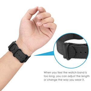 Fintie Band Compatible with Gear S2, Soft Woven Nylon Adjustable Replacement Sport Strap with Adapters Compatible with Samsung Gear S2 SM-R720 SM-R730 Smart Watch (Black)